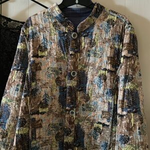 Reversible handmade quilted jacket. Both sides have deep pockets. Like 2 for 1.
